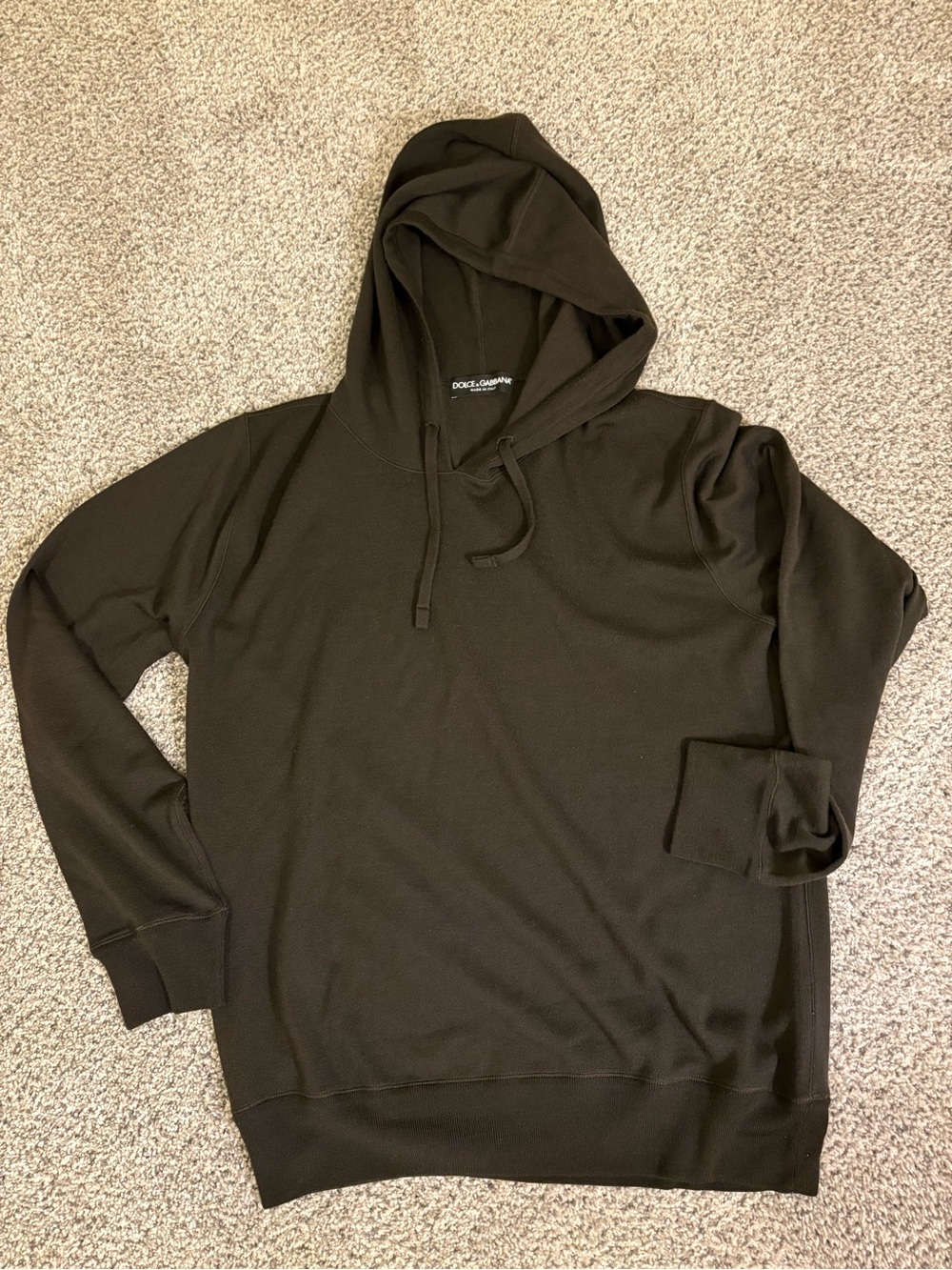 Dolce & Gabbana Men's Chocolate Brown Hooded Pullover